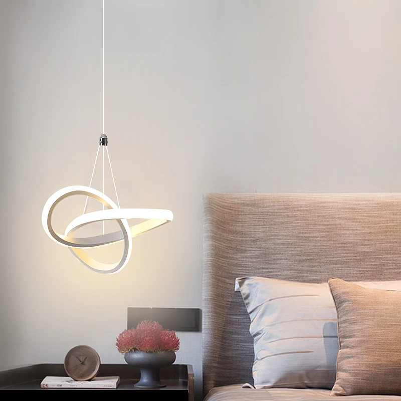 Nordic Modern led Chandelier for dinning room bedside Bar home deco fixtures 90-260V Black/White Color Free Shipping | Лампы и