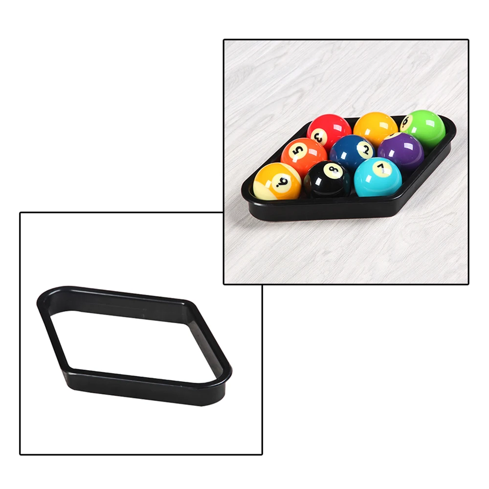 

Plastic Billiards 9 Ball Pool Table Triangle Rack Heavy Duty Black Frame Snooker & Billiard Accessories