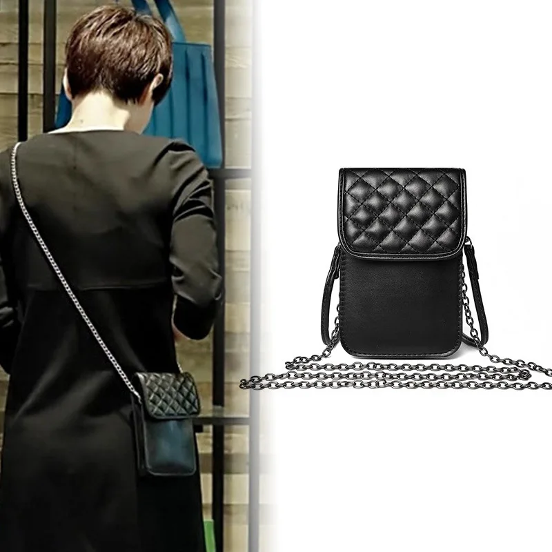 

Star Mobile Phone Bag 2019 New Style Graceful Diamond-Quilted Embroidered Chain WOMEN'S Bag Shoulder Bag