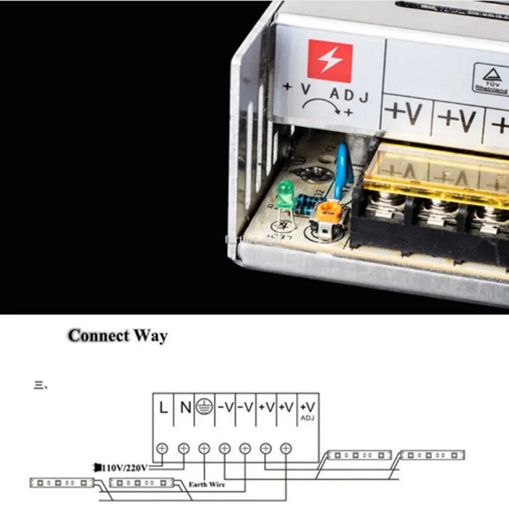 led Driver AC100-240V to DC 12V 1A 2A 3A 5A 10A 15A 20A 30A 40A 50APower Adapter for 5050 3528LED Strip light Supply Transformer | Лампы и