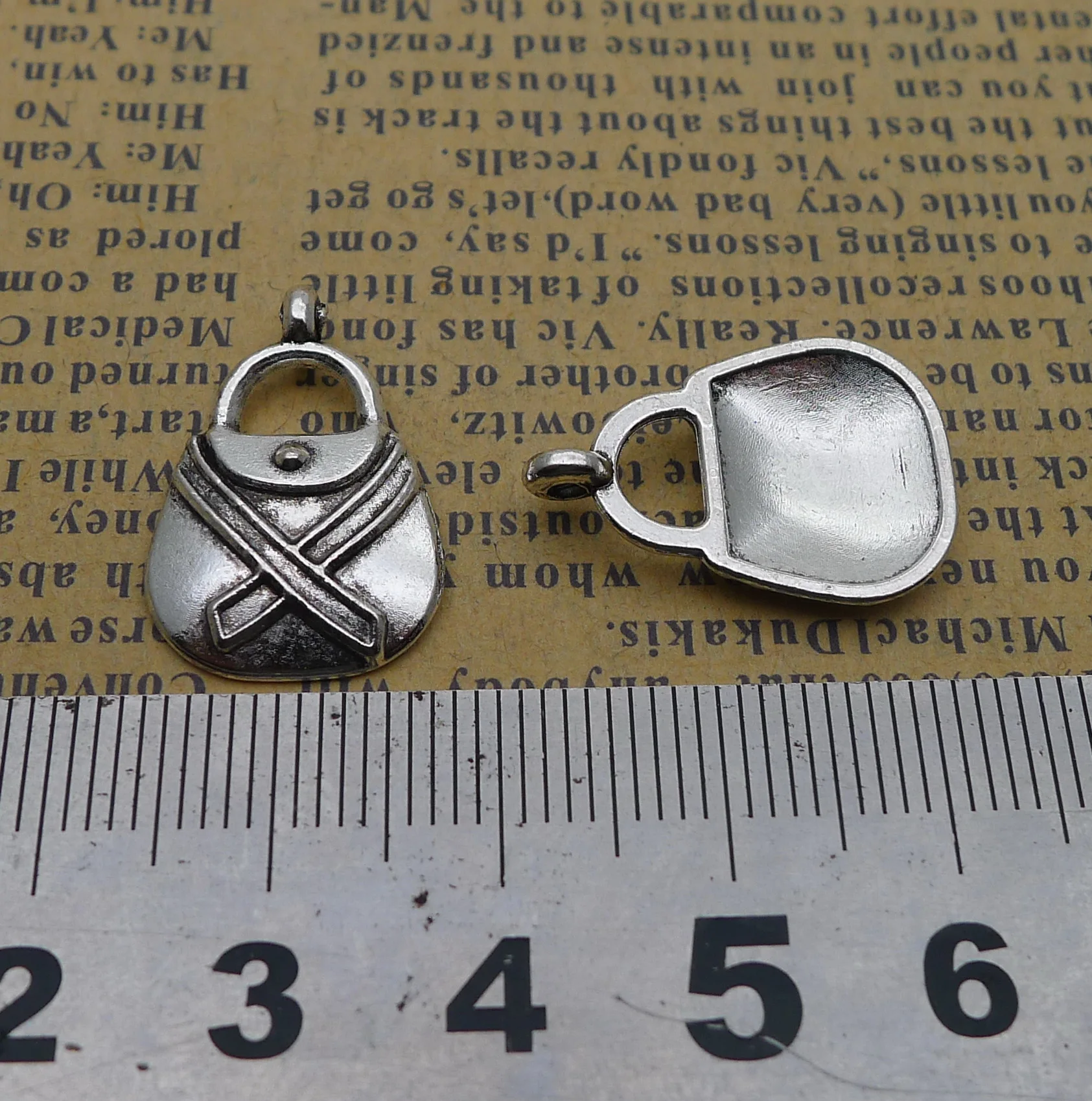 

Supplies For Jewelry Making 10pcs 15x21mm Antique Silver Color Bag Charms