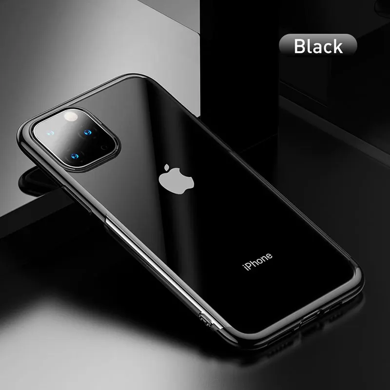 Baseus Full Cover Protetion for iPhone 11Case New Cover for iPhone 11 Pro Max Phone Case Clear Capa Coque Back Phone Cover Case - Цвет: Black