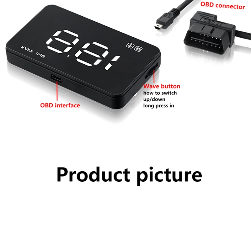 Универсальный Автомобильный дисплей на лобовое стекло Hud OBD II прибор с