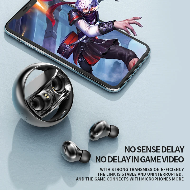 

Newest H8 Wireless Earphone TWS Bluetooth 5.0 Headphones Intelligent Touch Super Endurance Stereo Bass Headphones With Mic