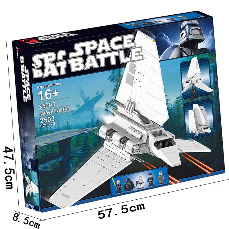 

In Stock 35005 Star toy &Wars The Imperial Shuttle Model Building Blocks Enlighten Figure Toys for Children Christmas Gift