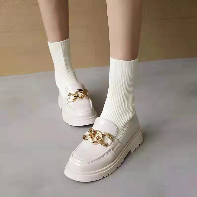 

New Children British Style Princess Boots Autumn and Winter New Girls Small Leather Shoes Leather Boots Single Boots Socks Boots