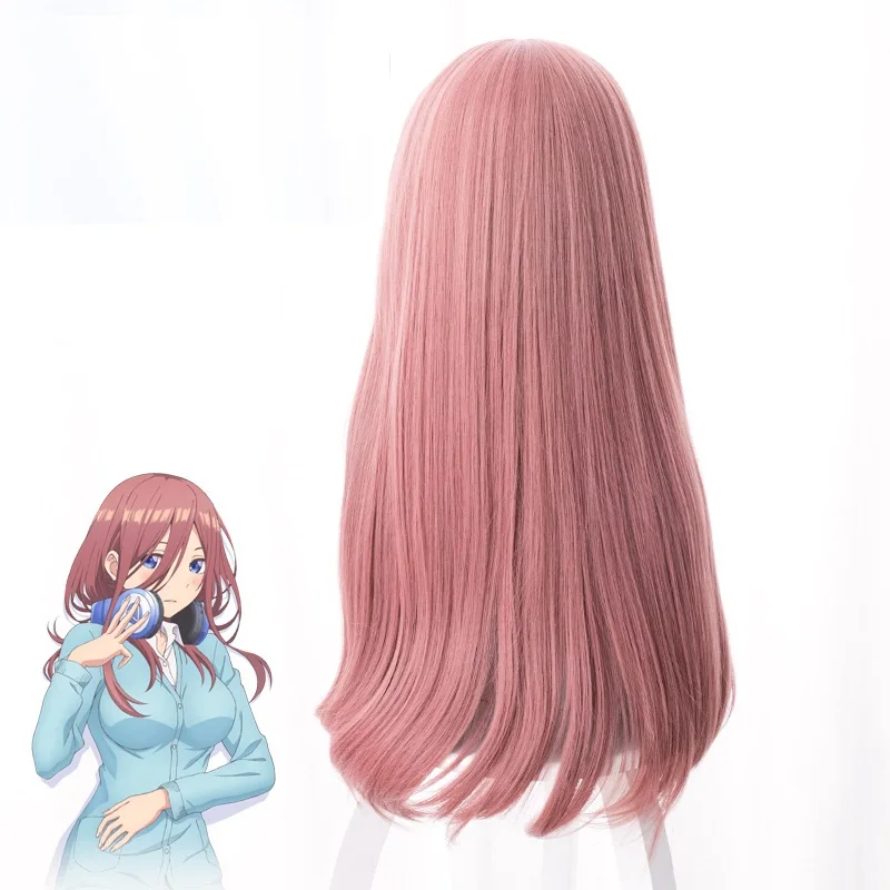 

The Quintessential Quintuplets Nakano Miku Wig Taro Pink with Long Bang Heat Resistant Synthetic Wigs Halloween Cosplay Props