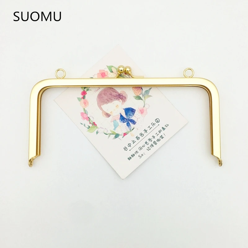 

Дизайнерская металлическая неперфорированная Базовая застежка, рамка для кошелька, сумка-клатч, аксессуары, рамка для сумки, фурнитура Kiss ...