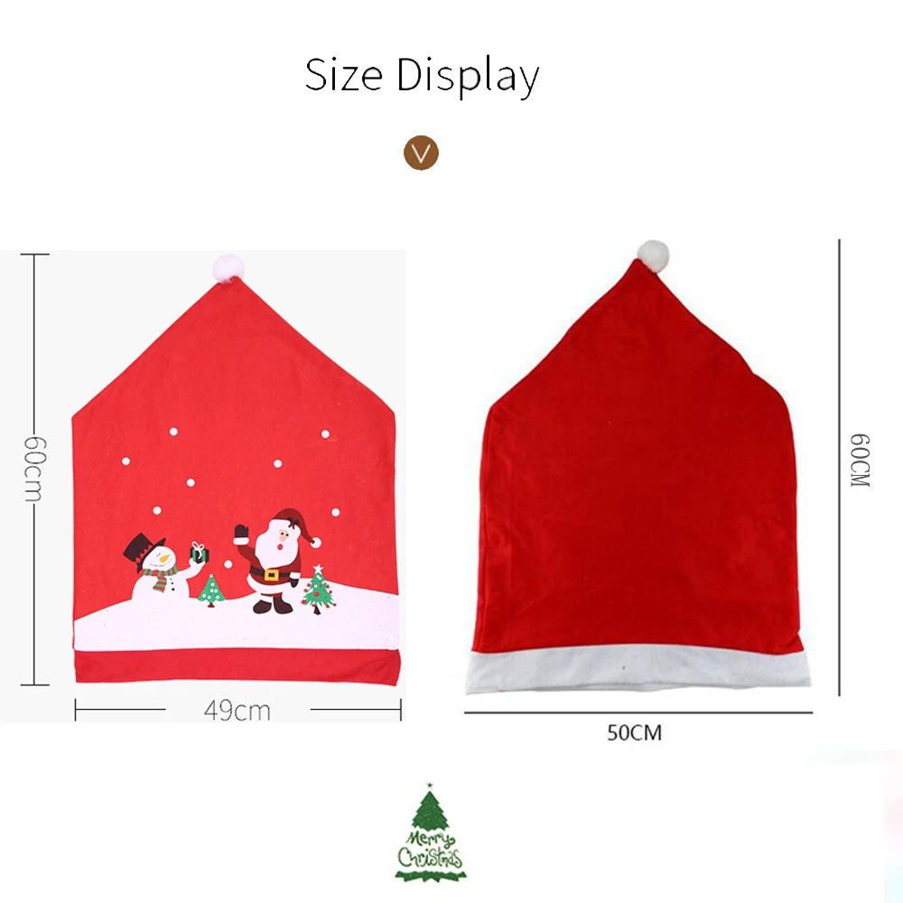 6 шт. рождественские чайные покрывала Санта Клауса настольные чехлы для стульев