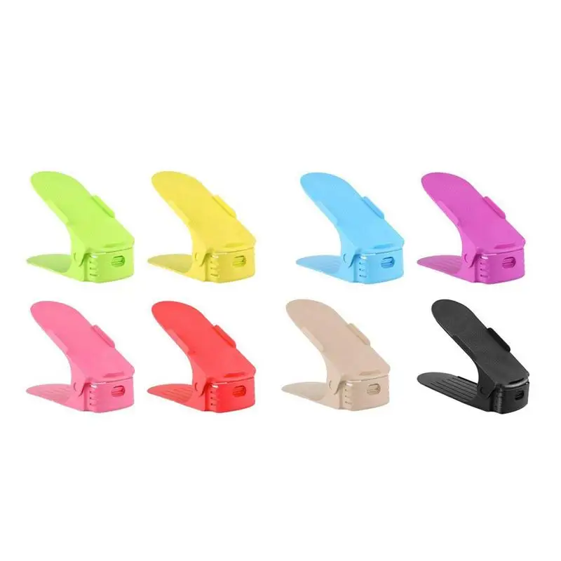 8 шт. регулируемые стеллажи для обуви пластиковые отделения органайзер домашний