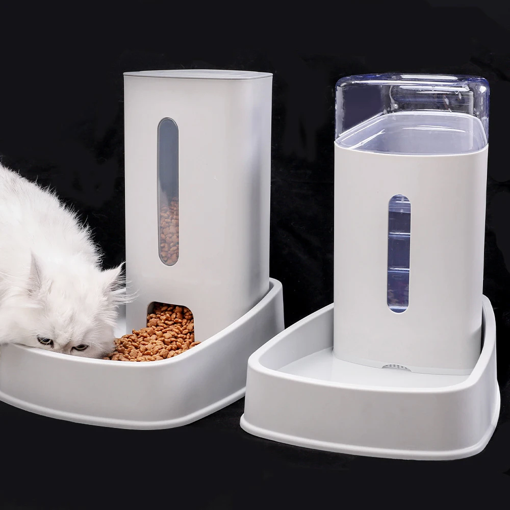 

Дозатор корма для собак автоматическая кормушка для кошки 3,8 л, питьевой фонтан большой емкости, емкость для мелких и больших питомцев, щенк...