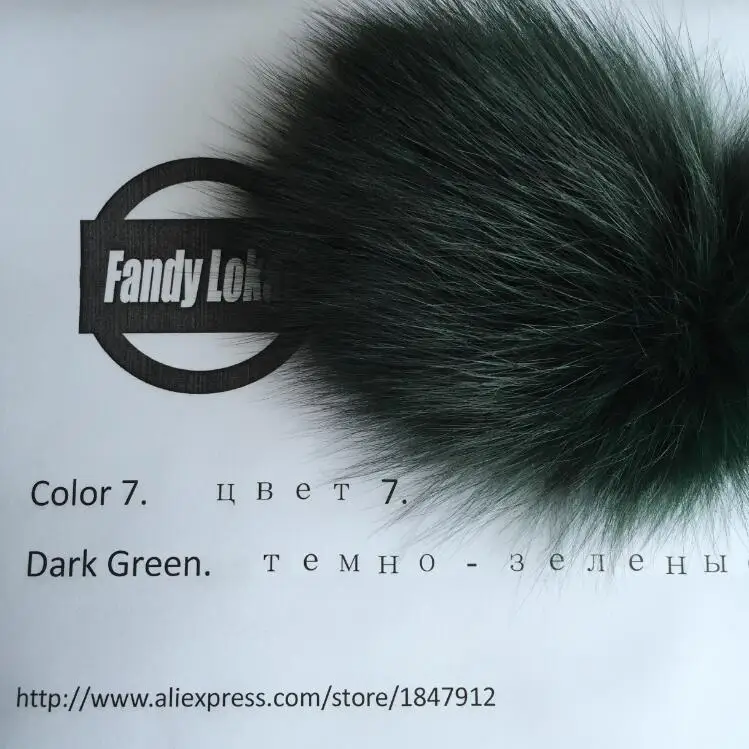 RF1806 Dark Green Fandy lokar шуба из натурального Лисьего меха женская зимняя мода натуральный Лисий мех пальто стоячий воротник пальто женская натуральная Меховая куртка RF1806 - Цвет: RF1806 Dark Green