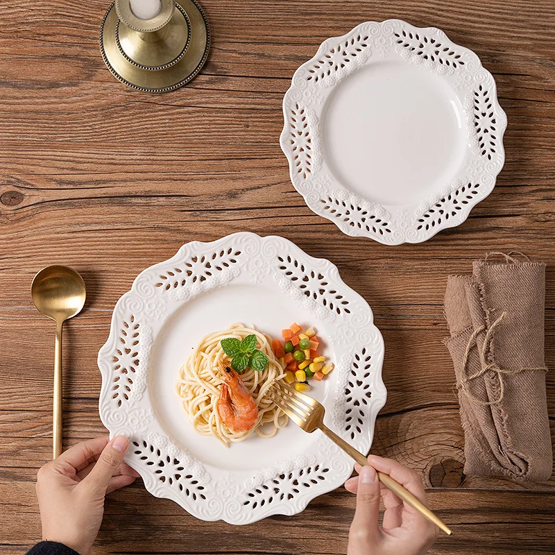

Пластина Творческий Керамика домашний поднос Британский день Чай посуда десертная тарелка в западном стиле с суповую тарелку, производств...