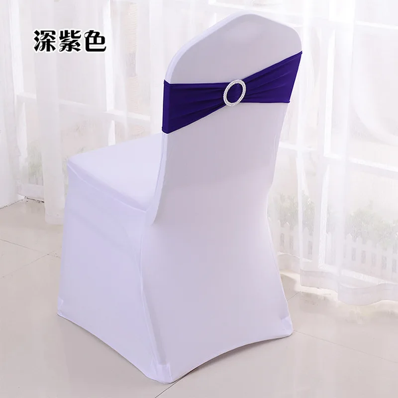 50 шт./лот эластичный чехол для свадебного стула с пряжкой слайдер 16 цветов пояс