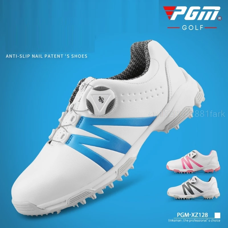 PGM Golf Shoes Women's Waterproof Non-slip Sneakers Lady Girl Leisure Section Fixed Nail Breathable Sports XZ127
