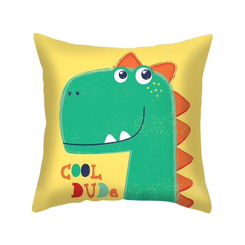 

2020 Cartoon Cushion Cover Dinasaur Throw Pillow Cover Pillow Case 45x45cm Home Decor High Quality for Living Room Sofa
