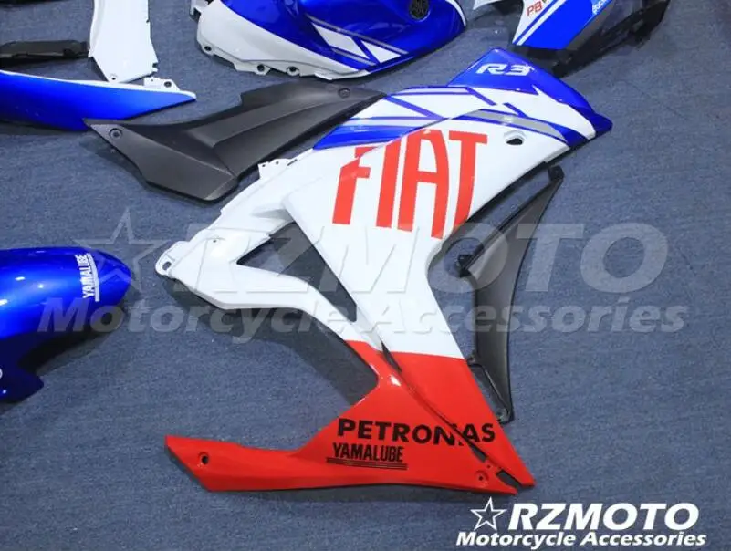 

4Gifts 2014 2015 2016 YZF R3 R25 ABS Injection Fairing Kit For Yamaha YZFR3 YZFR25 Complete Fairings Cowling Blue FIAT