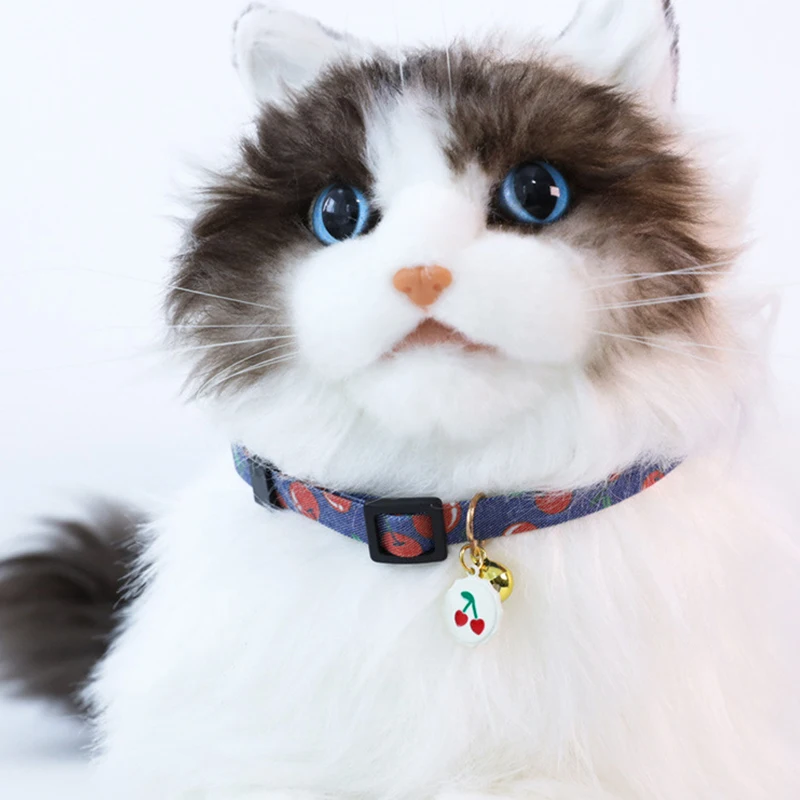 

Kitten Collar with Bell Cute Cat Collars Adjustable Cats Collar Fashion Pendant Collars Puppy Collar Universal Pet Supplies