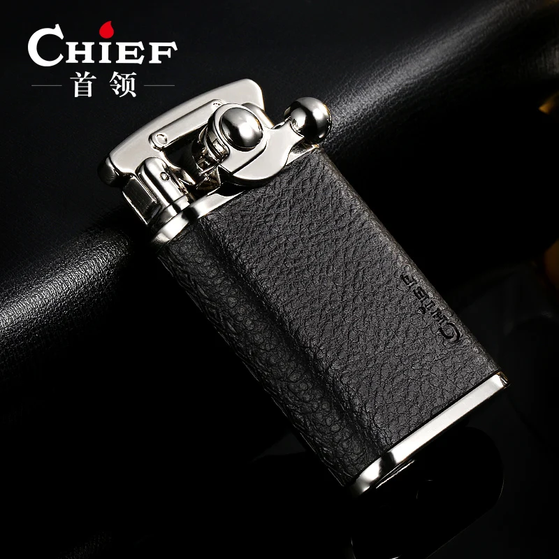 Латунная Зажигалка Chief креативный ветрозащитный шлифовальный круг рокер старая