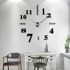 Акриловые наклейки, кварцевые украшения для дома, большие настенные часы 273747 дюймов, современные декоративные настенные часы 3D сделай сам, уникальный подарок