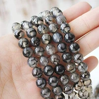 natural dragon stone beads for jewelry making round loose bead diy bracelet accessories 46810 mm
