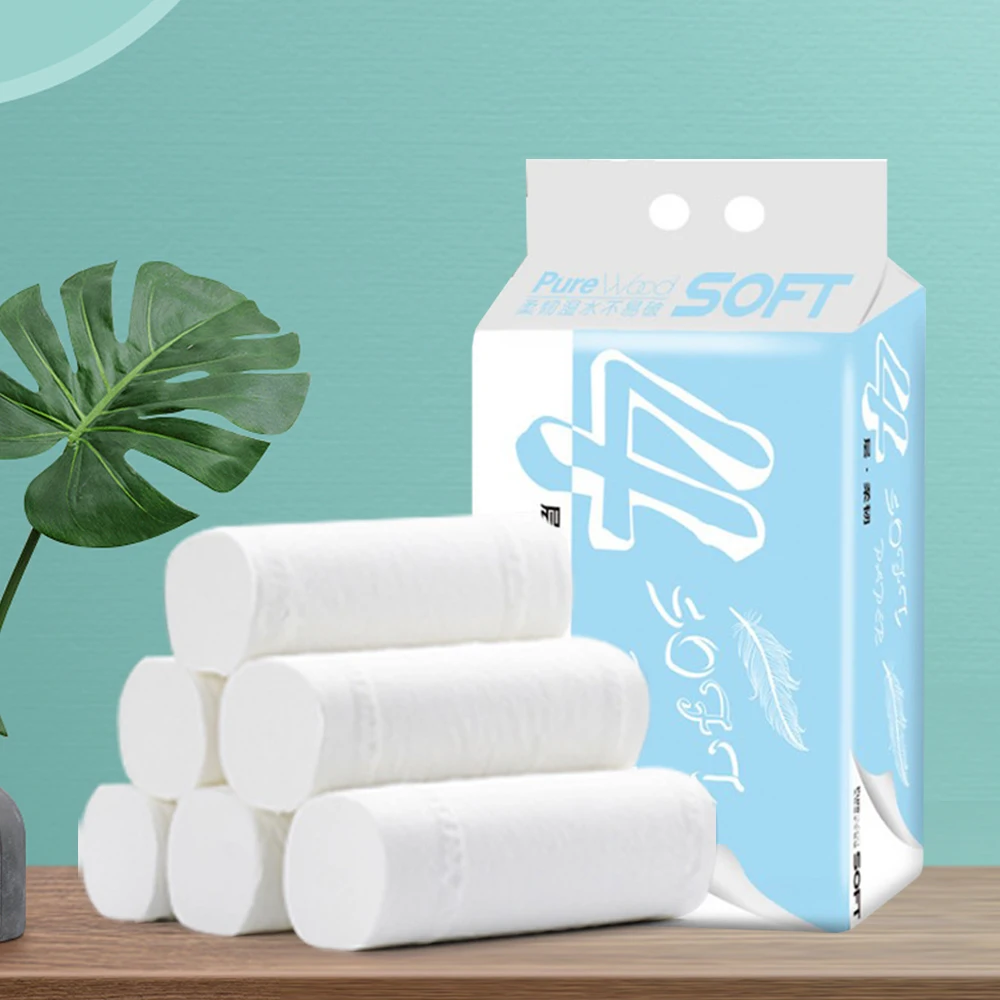 

Rolls Paper Towels Toilet Paper Skin-friendly Bathroom Tissue Strong Soft