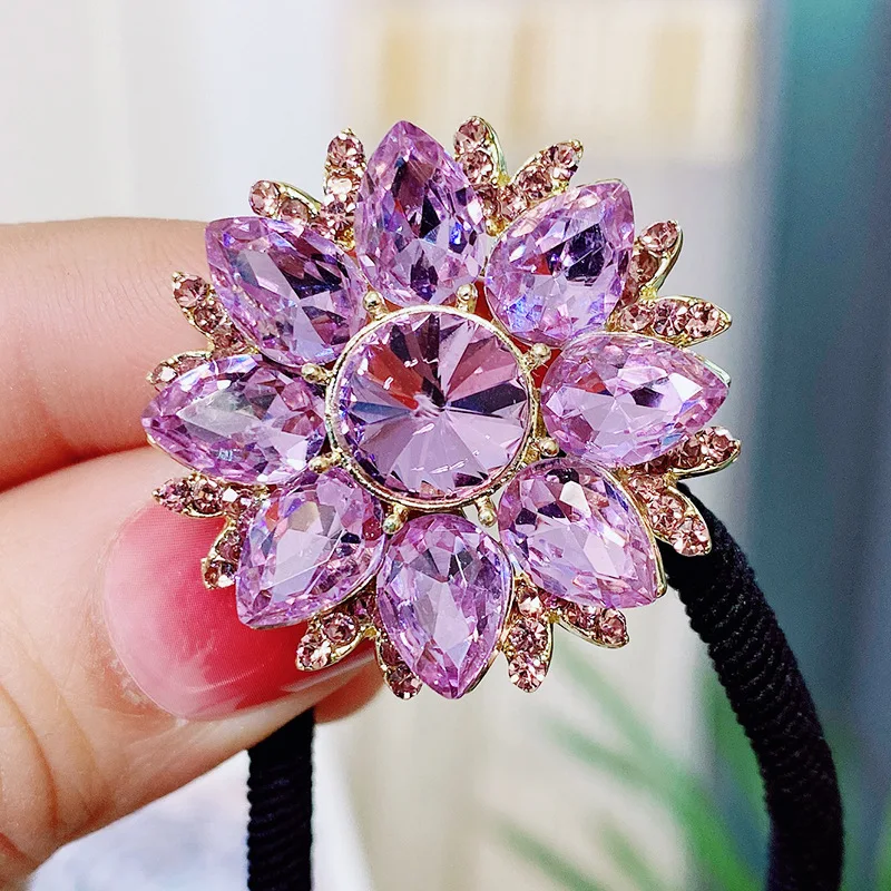 Женские эластичные повязки для волос Стразы с кристаллами дизайнерские