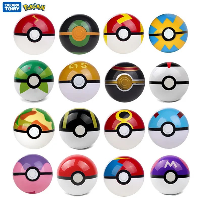 

High Quality Pokemon Pikachu Pet Elf Ball 7cm Pop-up Poke Balls With 2-3cm Figures Kids Toy Hot Home Decoration Gift