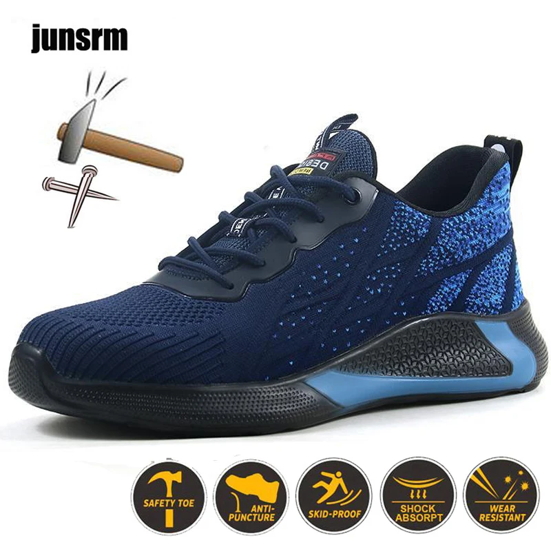 

Safety shoes men's lightweight breathable sports work shoes anti-piercing and anti-smashing foot protection work boots