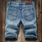 Шорты WTHINLEE мужские джинсовые, Классические тонкие модные деловые повседневные, тонкие, черные синие, на лето