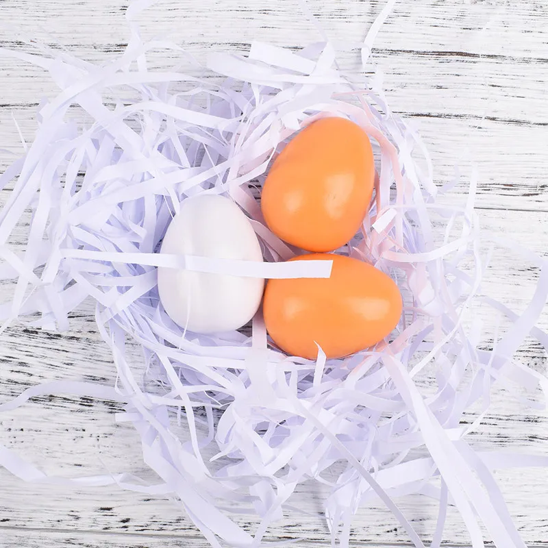 

Children's 6 wooden simulation egg set Easter DIY toys wooden house games early education egg