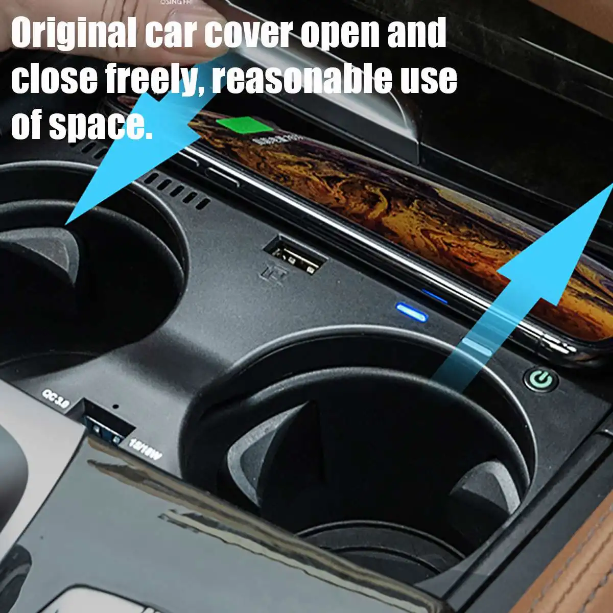 car mobile phone wireless charger qi car accessories 10w for bmw 5 6 series g30 g38 g32 6gt 2018 2019 2020 2021 free global shipping