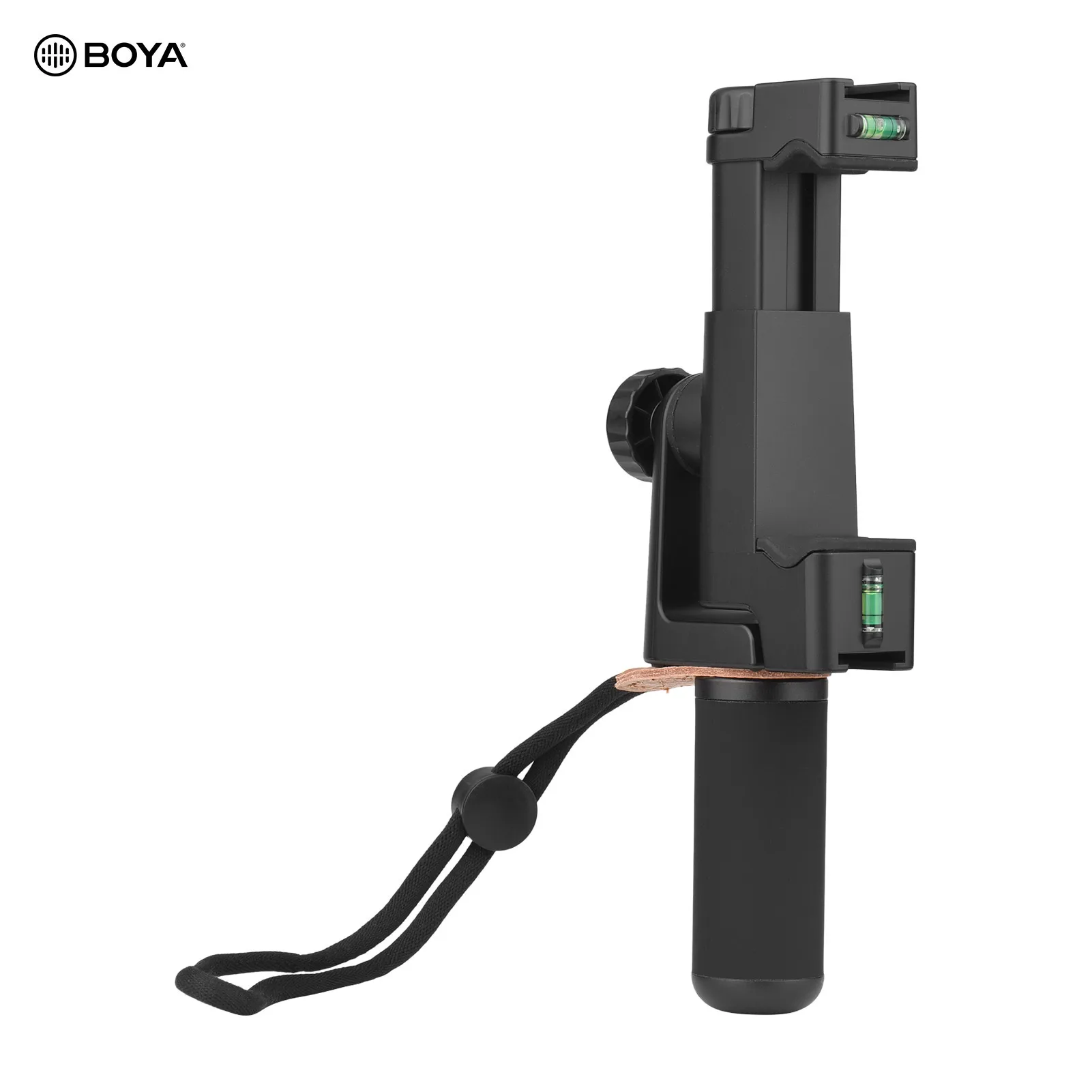 

BOYA BY-PSC3 Smartphone Video Rig Phone Holder Dual Cold Shoe Mount Bulb Levels+Wrist Strap for Vlog Live Streaming Recording