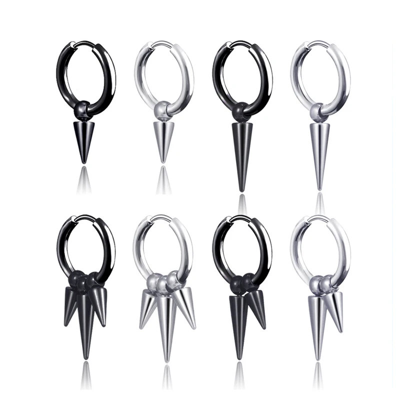 Серьги гвоздики мужские из титановой стали 1 пара 2 шт.|Серьги-гвоздики| |