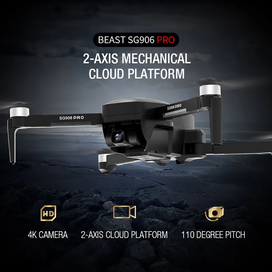 SG906PRO GPS Drone 4K ESC камера с двумя осями против встряхивания самостабилизирующий