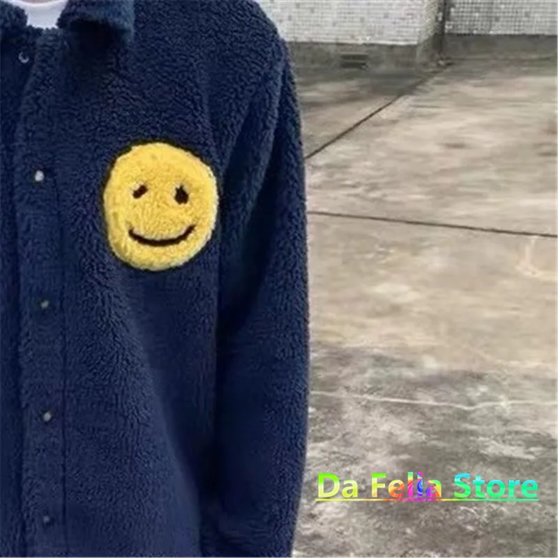 

20FW CPFM Jackets Men Women Classic Smiley Embroidered Logo Cactus Plant Flea Market Jacekts High Quality Wool Cotton Coat