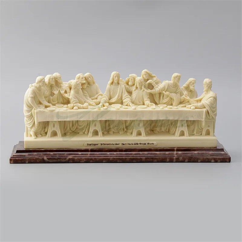 

36CM EUROPEAN CREATIVE LAST SUPPER ART SCULPTURE JESUS FIGURE STATUE RESIN CRAFT HOME DECORATION BIRTHDAY GIFT R3119