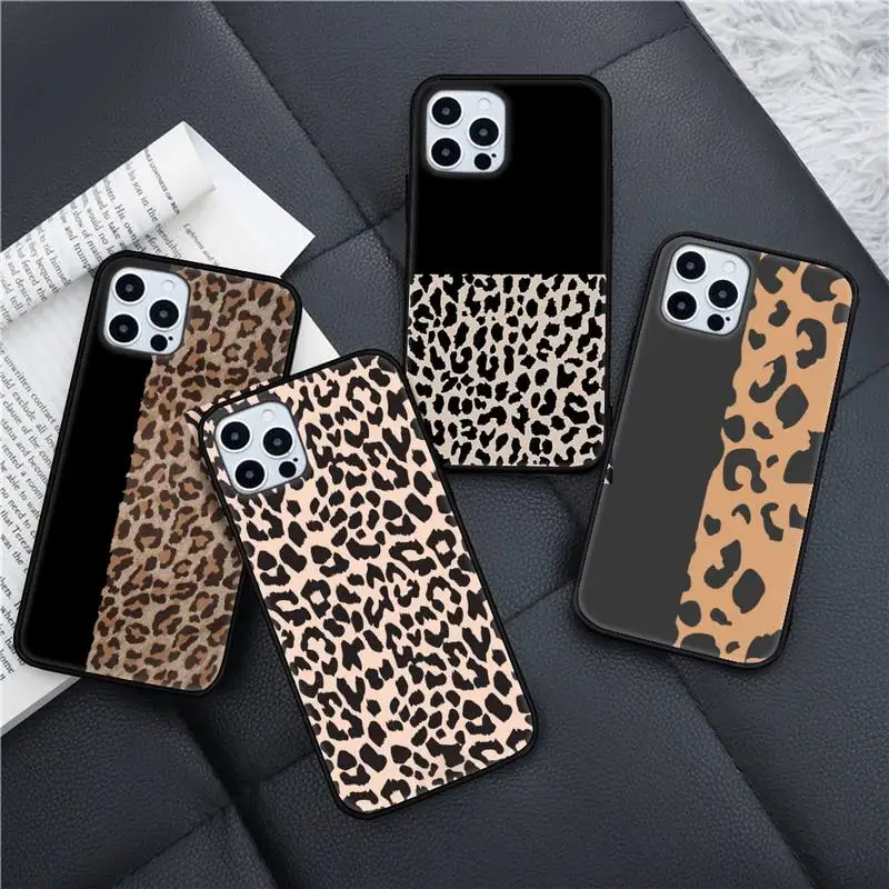 

Ottwn Leopard Print Pattern Phone Case for iPhone 11 12 13 pro XS MAX 8 7 6 6S Plus X 5S SE 2020 XR mini