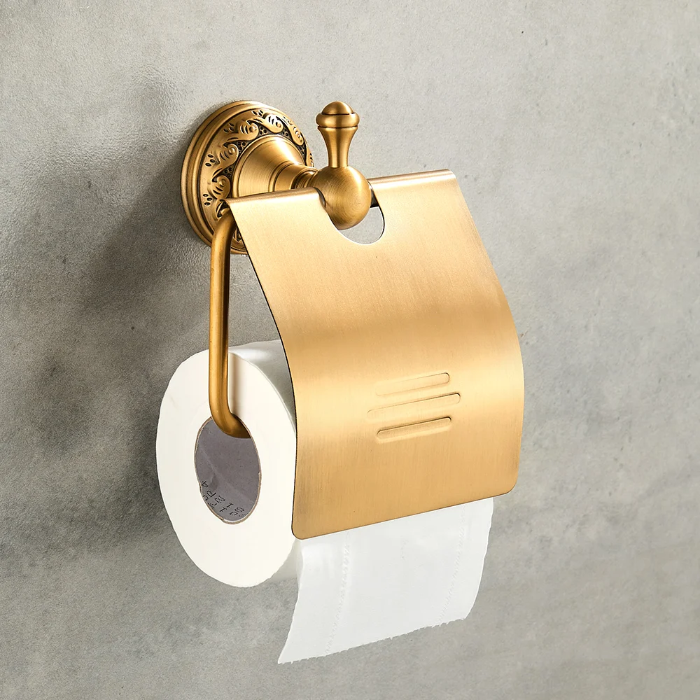 bathroom accessories antique brass towel bar cup holders roll paper holder soap dish hairdryer rack free global shipping