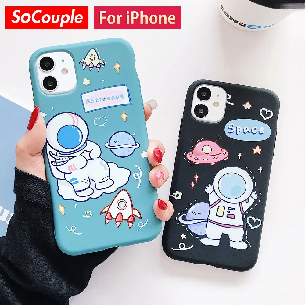 Мягкий чехол SoCouple из ТПУ для телефона iphone X Xs max XR 12 11 Pro Max SE 6 6S 7 8 plus с принтом