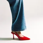 Сандалии женские стеганые на высоком каблуке, босоножки на высоком каблуке, Классическая обувь для женщин, большие размеры до 42, лето 2021