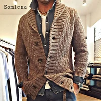 plus size 4xl men autumn new pleated knitted sweaters winter warm coats mens 2021 single breasted sweater hooded top cardigans