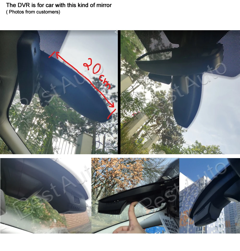 1920*1080P Автомобильный цифровой видеорегистратор с Wi-Fi камера для Ford Kuga низкая