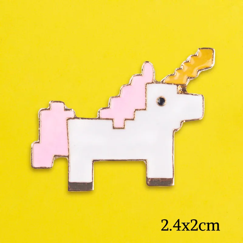 Мультфильм милый значки с единорогом для рюкзак Значки одежды животных эмаль на