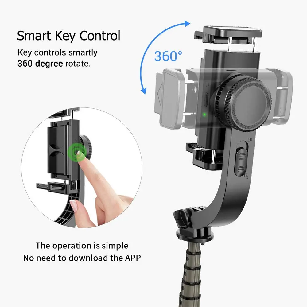 

Pan tilt stabilizer, mobile phone selfie lever, mobile phone camera stabilizer