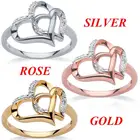 Изысканное модное женское кольцо в форме сердца для пары, простое кольцо, модные аксессуары, подарок на свадьбу, помолвку, годовщину