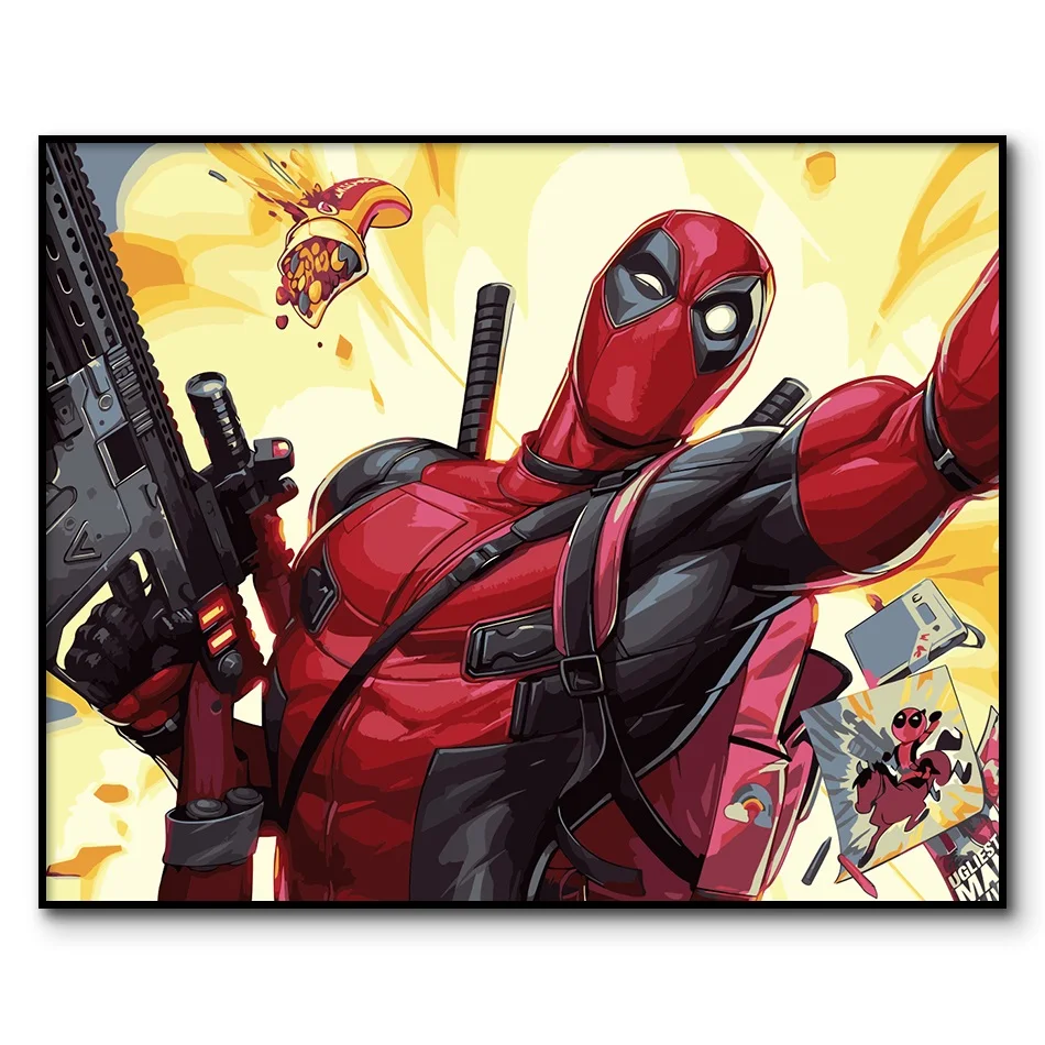 Картина Дэдпул по номерам для взрослых DIY рисование изображение на стене холсте