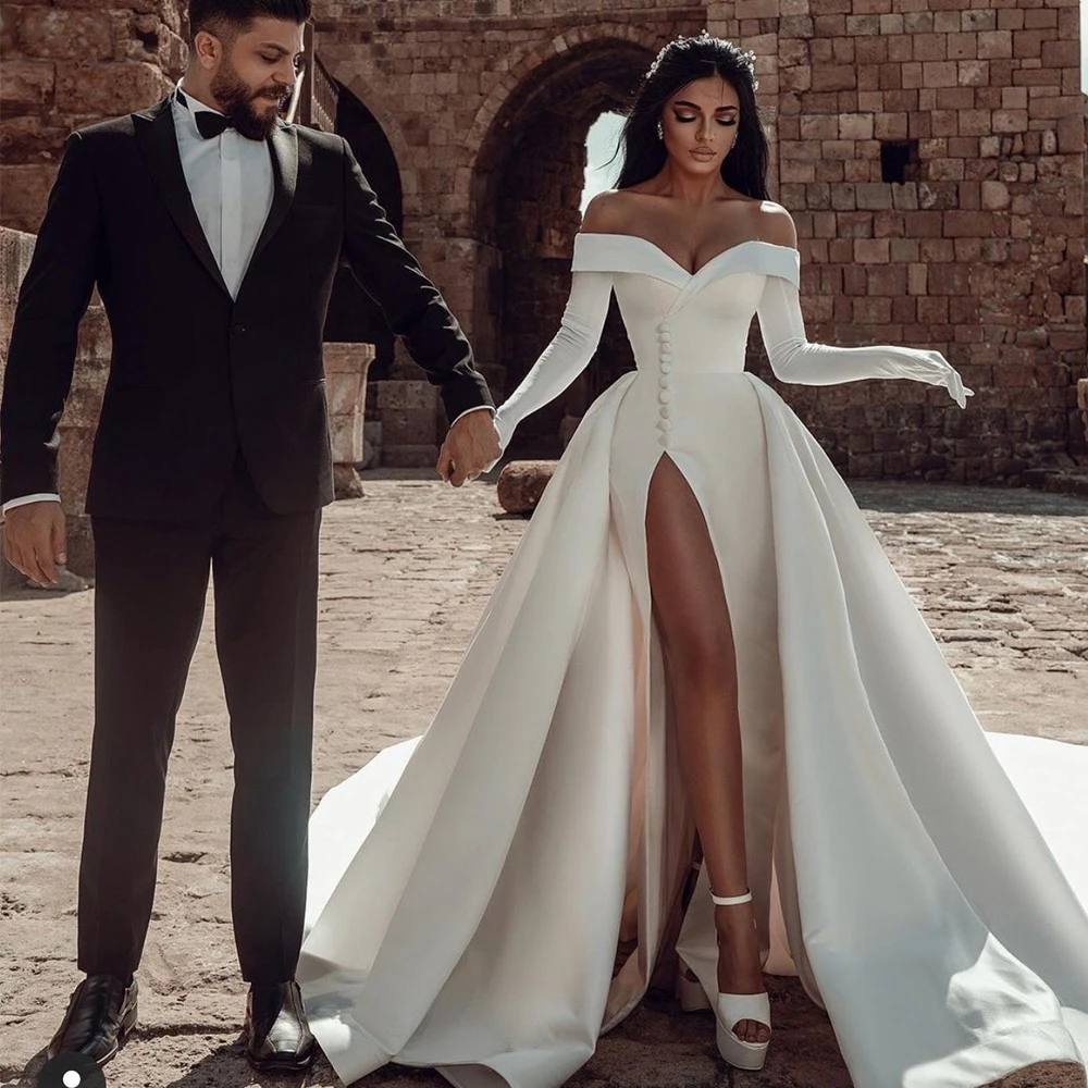 

robe de mariée Женское свадебное платье Из Мягкого Тюля, с коротким рукавом