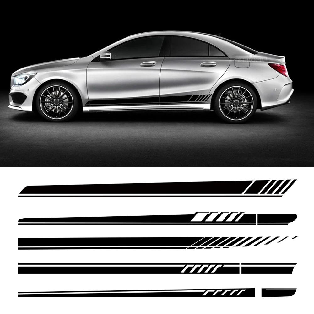 

2X For Mercedes Benz C117 X117 W117 C118 X118 CLA Class CLA45 AMG CLA35 Edition 1 Door Side Stripes Sticker Shooting Brake Decal