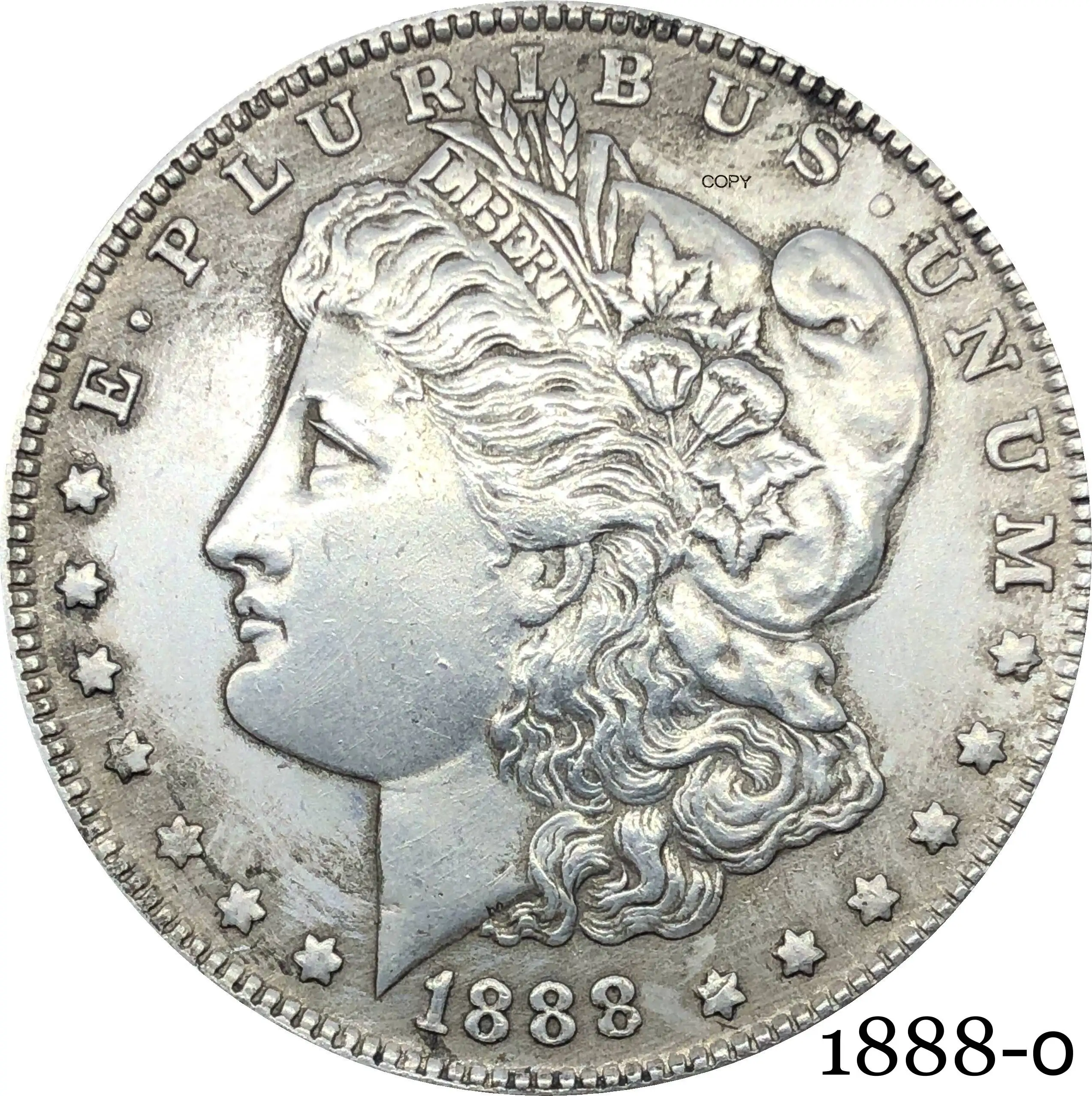 

Соединенные Штаты 1888 O Морган один доллар США Монета свобода кпроникель посеребренный в Бог, мы доверяем копии монеты
